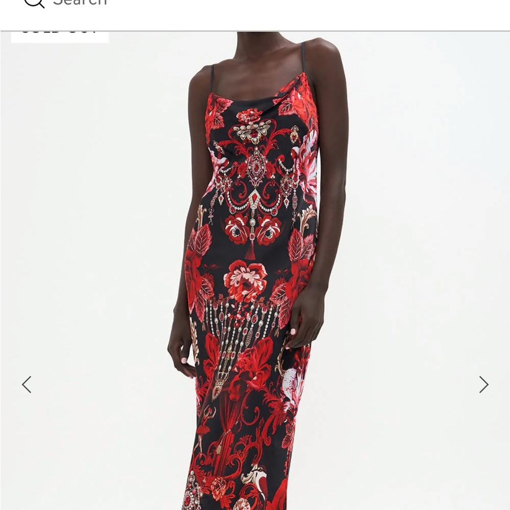 Camilla Red and Black Floral Dress